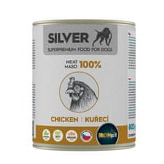 IRONpet Silver Dog Chicken 100% meso, konzerva 800 g