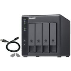 Qnap 4-Bay QNAP TR-004 - 2.5/3.5 - Serial ATA II - 0,1,5,10,JBOD - 3.2 Gen 1 (3.1 Gen 1) - USB Typ-C