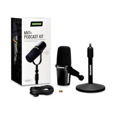 Shure Shure MV7+-K-BNDL mikrofon za govornice/vokal z XLR/USB-C priključkom in stojalom GATOR, črn