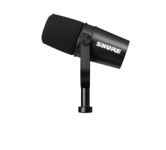 Shure Shure MV7-X dinamični mikrofon - Črni studio mikrofon z XLR/USB priključkom in mikrofon notranjo slušalko.