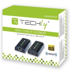 Techly Techly HDMI Ojačevalec / Razdelilnik po IP omrežju IDATA EXTIP-373 - AV prenosnik in sprejemnik, 1080p, 120m razdalja