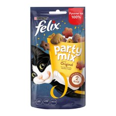 slomart Purina Felix Party Mix Original - 60g mesni priboljški za mačke, brez glutena, brez sladkorja, primeren za vse pasme