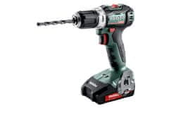 Metabo Brzoučnejšo brezkrtačno akumulatorsko vrtalno izvijač Metabo BS 18 L, 2 akumulatorja, 1850 RPM, 1.2 kg, črn-zelen