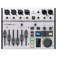 Behringer Behringer FLOW 8 - digitalni mešalnik zvoka, Bluetooth, 2 sintetizatorja, 4 Hi-Z vhodi, USB povezava, kompakten dizajn