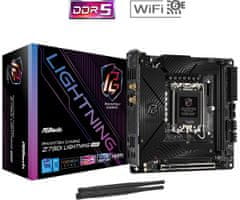 ASRock ASRock Z790I LIGHTNING WIFI Matična plošča Mini-ITX z LGA 1700, DDR5, Wi-Fi 6E, 2.5 Gb LAN, do 96GB RAM