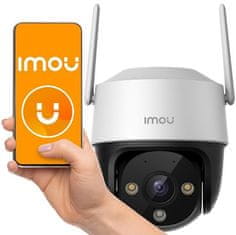 Dahua 4MP IP varnostna kamera IMOU WRL CAMERA CRUISER SE+ z nočnim vidom, vodoodporna in prahoodporna, s podporo za Wi-Fi.