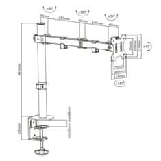 Techly Techly ICA-LCD 503BK nosilec / stojalo za monitor 81,3 cm (32") namizni črn