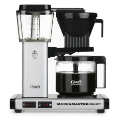 Moccamaster Moccamaster KBG 741 ročni kavni aparat za filtracijo, 1,25 L, 10 skodelic, inox in črna, hiter ogrevanje, enostavno čiščenje