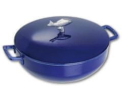 Staub Litoželezni lonec Staub za bujabe - Single pan, 4.65 L, modra, idealen za pripravo tradicionalnih jedi.