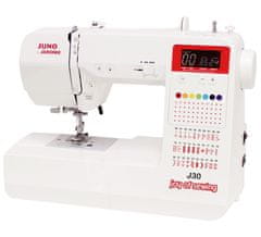 Janome Šivalni stroj JUNO BY JANOME J30, 30 šivnih programov, avtomatsko zaklepanje, hitrosti do 820 RPM, bel.