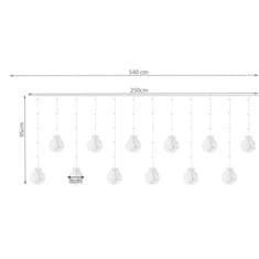 Iso Trade Svetlobna zavesa 108LED USB toplo bela z daljinskim upravljalnikom