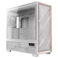 Antec Flux PRO White Full Tower okno leseno belo/rjavo gaming ohišje