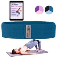 Sport2People Booty Hip Bands – Tekstilne elastike za zadnjico, noge in boke, temno modra