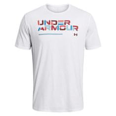 Under Armour Majice bela S Colorblock Wordmark Ss