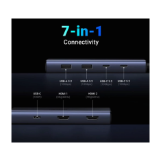 Ugreen 6v1 USB-C priklopna postaja s 100W PD vhodom