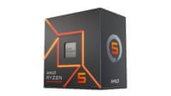 AMD AMD Ryzen 5 7600 procesor 3.8 GHz, 6 jeder, 12 niti, 32 MB L2 & L3, 65 W, Mt. AM5, podpira DDR5, z vgrajeno grafiko