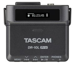 TASCAM Tascam DR-10L Pro digitalni snemalnik z lavalier mikrofon, črn, 24.5 ur snemanja, USB-C povezava, nadgradnja programske opreme