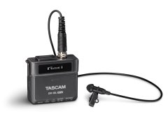 TASCAM Tascam DR-10L Pro digitalni snemalnik z lavalier mikrofon, črn, 24.5 ur snemanja, USB-C povezava, nadgradnja programske opreme