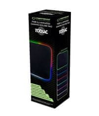 Esperanza Gaming miška podloga Esperanza EGP105 s RGB LED osvetlitvijo, USB napajanje, črna, 350 x 250 mm