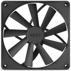 NZXT NZXT F140Q Računalniški ventilator 14 cm, črn, Fluid Dynamic ležaji, 101 CFM, tihe delovanje, 4-pin povezava, 1 kos