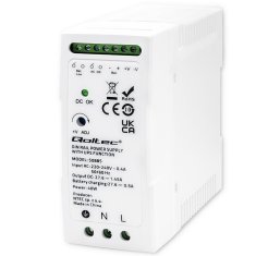 Qoltec Qoltec 50885 Stabilna DIN Rail Napajalna Enota z UPS Funkcijo | Moč 40W, 27.6VDC, 1.45A, Bela