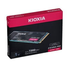 KIOXIA Kioxia EXCERIA PRO M.2 1 TB PCIe 4.0 SSD, 7300 MB/s Branje, 6400 MB/s Pisanje, BiCS FLASH TLC, Nagib za Prenosne Računalnike