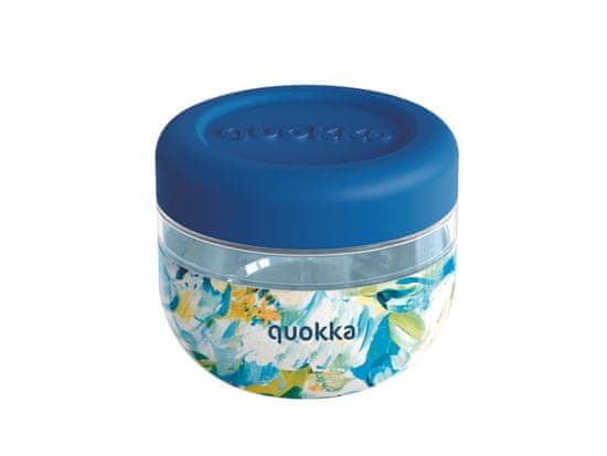 QUOKKA Quokka Bubble, Plastična posoda za hrano Blue Peonies, 500ml, 40124