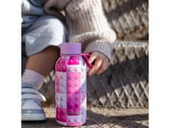 QUOKKA Quokka Kids, Steklenica iz nerjavečega jekla / termos z zanko Pink Bricks, 330ml, 40142