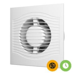 AKVAVENT SLIM 5C MR, Pametni Kopalniški ventilator s krmilnikom in povratno loputo D125 