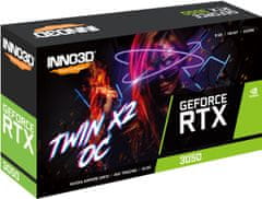 inno3D Inno3D GeForce RTX 3050 Twin X2 OC 8GB GDDR6 Grafična kartica za vrhunsko igranje in kreativne aplikacije