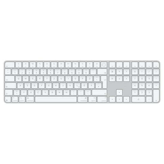 Apple Magic Keyboard Numerična tipkovnica Touch ID/Wireless Bluetooth/GER postavitev/White