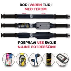 Sport2People Running Belt – Vodoodporna tekaška torbica za telefon in dodatke , črna