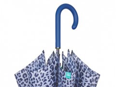 Perletti PERLETTI Time, Ženska palica dežnik Bordo Leopardo / blue, 26255