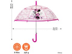 Perletti PERLETTI Otroški avtomatski dežnik MINNIE MOUSE Transparent, 50135