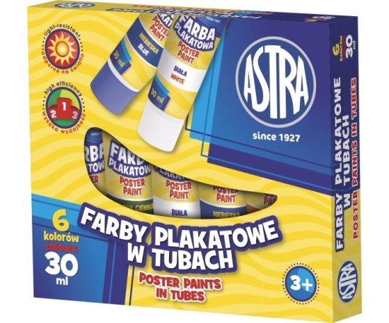 Astra ASTRA Tempera barve v tubi 6x30ml, 83119900