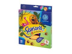 Astra Sensorio Kids Jungle glina za modeliranje (zračno suha glina), 16 barv , 336123023