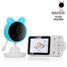 Evolveo Baby Monitor N3, otroški video nadzor, modra