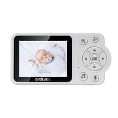 Evolveo Baby Monitor N3, otroški video monitor, roza