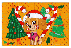 Ljubki dom Otroška sestavljanka 4v1 PAW PATROL in božično drevo, 19x29 cm