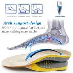 insoles4shoes Tekaški ortopedski silikonski gel vložki za čevlje velikost 41-46