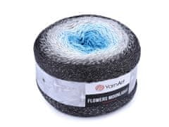 YarnArt Pletena preja Flowers Moonlight 260 g - (3251) modra azurno siva