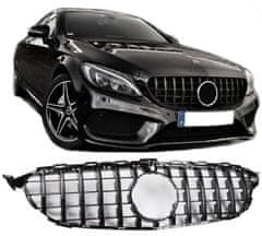 Mstyling Športna maska Mercedes Benz C W205/S205/C205/A205 14-18 GT Panamericana izgled Črna sijaj / z kamero 360°