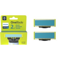 Philips Zamenljiva rezila Philips Norelco OneBlade QP225/50 - 2 kosa za popolno britje, združljivo z modeli QP25xx, QP26xx, QP65xx in QP66xx