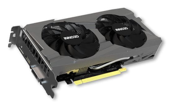 inno3D Inno3D GeForce RTX 3050 Twin X2, 8 GB GDDR6, NVIDIA, grafična kartica za igre in ustvarjanje vsebin, črna