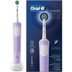 Braun Belaštna električna zobna ščetka Braun Oral-B Vitality Pro D103 v lilasti barvi z več načini in senzorjem pritiska