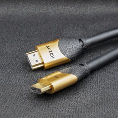 Qoltec Kabel Qoltec 50357 HDMI v2.1 Ultra visoka hitrost 8K | 60Hz | 26AWG | Zlato | 5m, 48 Gbit/s, 240 fps