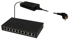 Pulsar PULSAR SG108 Gigabit Ethernet preklopnik s PoE, 8 ports, črn, 10/100/1000 Mbit/s, kapaciteta 1 Gbit/s, 30 W na port