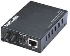 Intellinet Intellinet Hitri Ethernet Medijski Pretvornik, 10/100Base-Tx na 100Base-Fx (ST) Multi-Mode, 2 km, Črni