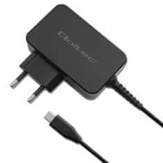 Qoltec Qoltec 52386 GaN POWER PRO polnilec | USB-C | 65W | 5-20V | Črna | Hitro polnjenje | Za tablice