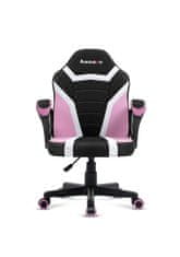 Huzaro Otroška gamerska stol Huzaro Ranger 1.0 Roza Mesh - ergonomski, nastavljiv, udoben, črn/roza, primeren za otroke do 150 cm.